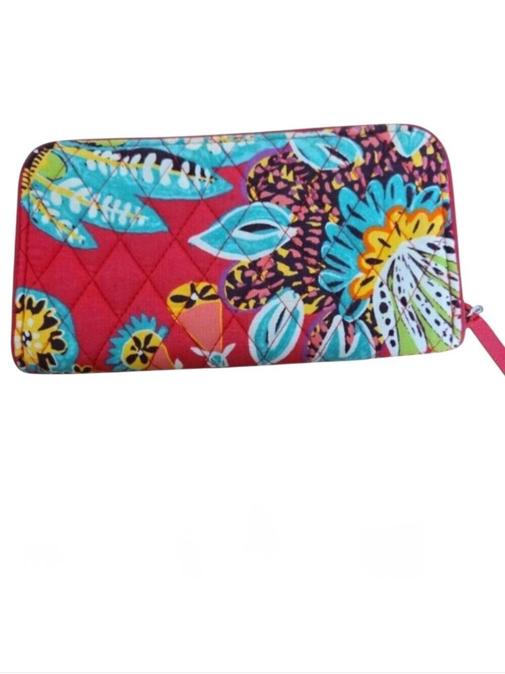Vera Bradley Rhumba Pattern Quilted Zip Around Wallet